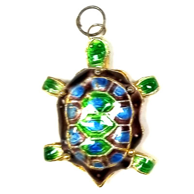ENAMEL TURTLE 25X35MM PURPLE